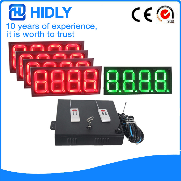 8 Inch 4R1G 8888 LED Price Screen For Station